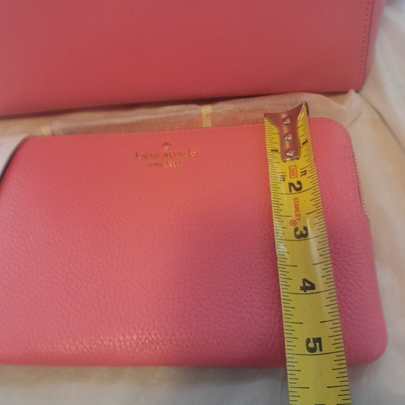 New Kate Spade Staci Medium Leather Tote & Leila 8"Med Wristlet Blossom Pink - Picture 12 of 16